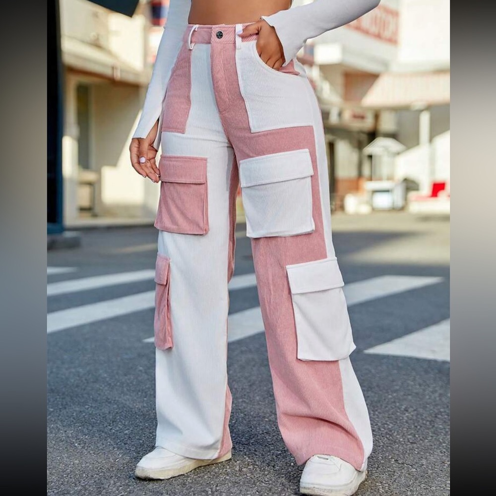 Fashionable And Personalized Street Style Patchwork Women's Pants - Picture 6 of 6